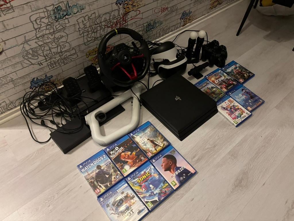 PS4 Pro 1TB complete set met games en accessoires, Ophalen