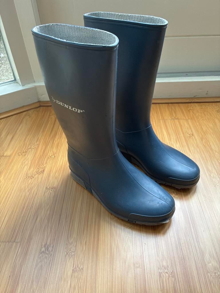 Dunlop regenlaarzen maat 35 donkerblauw, Kinderen en Baby's, Ophalen of Verzenden, Gebruikt, Jongen of Meisje, Laarzen