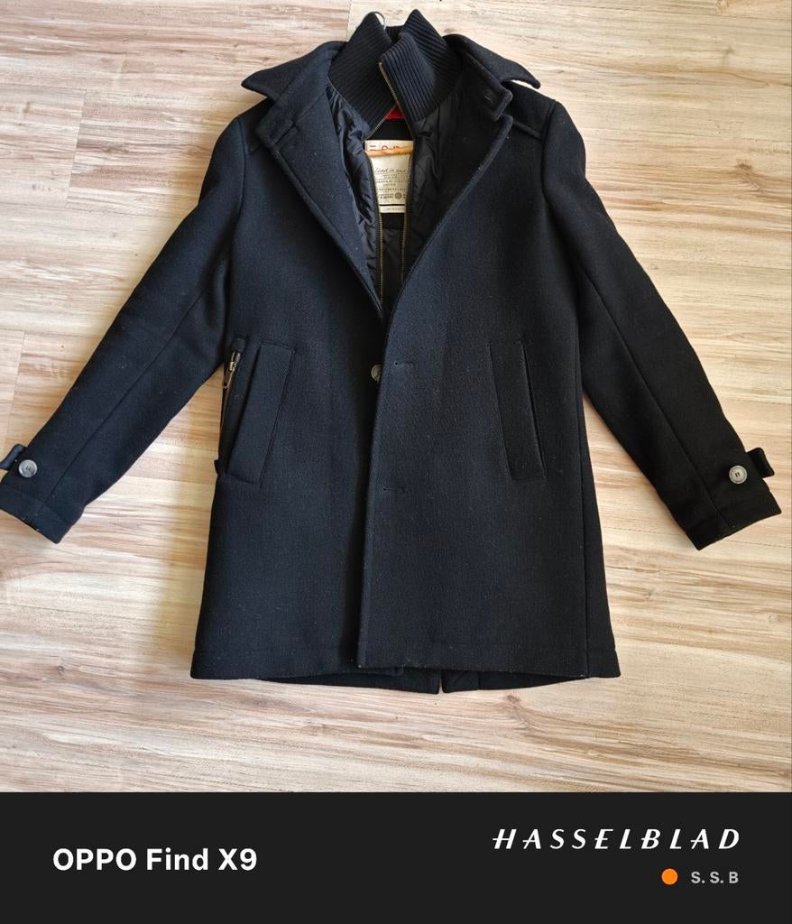 ESPRIT Zwarte Wollen Jas / coat (M), Kleding | Dames, Maat 38/40 (M), Zwart, Ophalen of Verzenden, Zo goed als nieuw