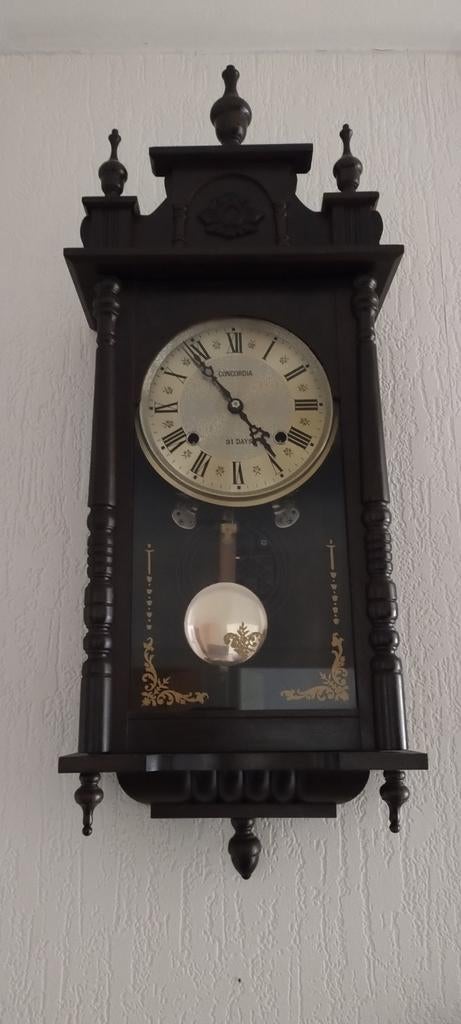 Antieke Concordia Wandklok - 31 Dagen Opwindmechanisme, Antiek en Kunst, Antiek | Klokken, Ophalen