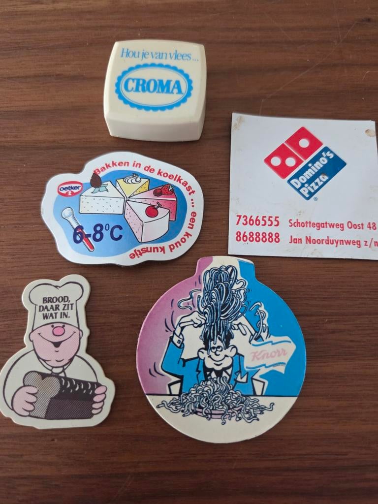 Koelkastmagneten 6 x zeten   bereiden of?, Ophalen of Verzenden