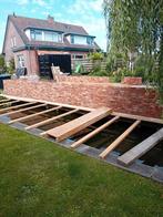 Gebikte rode metselstenen, Steen of Klei, Ophalen of Verzenden, 15 m² of meer, Dakpannen