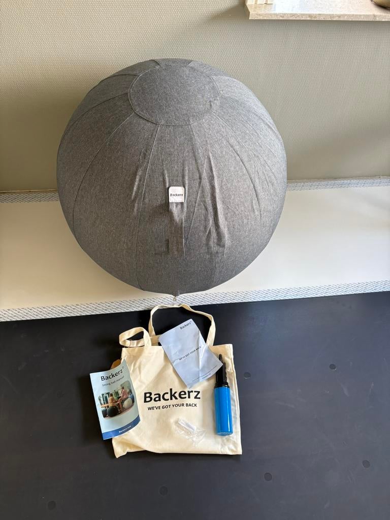 Backerz Zitbal 75 CM - Zitballen met Hoes, Sport en Fitness, Backerz, !, Ophalen of Verzenden, Zo goed als nieuw