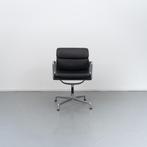 20x Vitra Eames EA 207 Soft Pad Stoel Zwart Leer - Chroom, Niet ingevuld, Zwart, Niet ingevuld, Ophalen of Verzenden