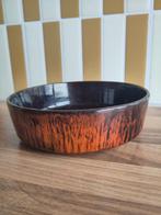 Vintage Keramieken Schaal Fat Lava Stijl Oranje Rood, Ophalen of Verzenden
