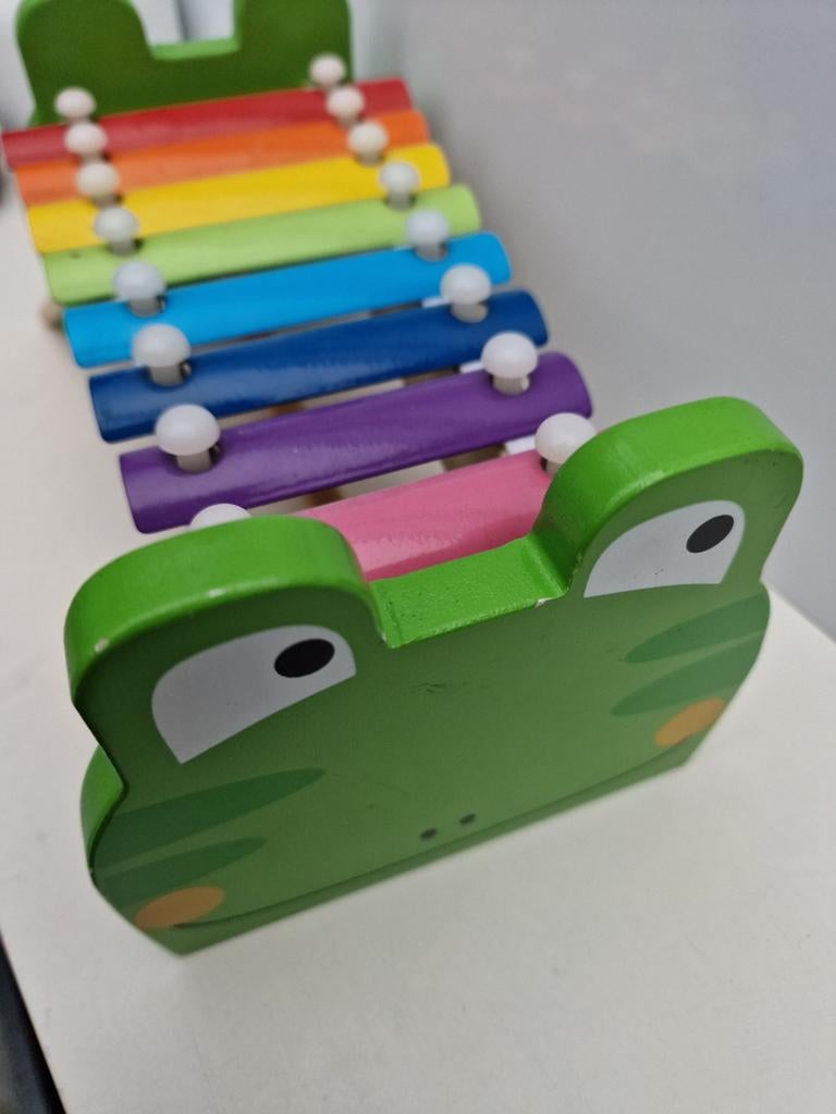 Houten Xylofoon Kikker - Kleurrijk Muziekinstrument, Kinderen en Baby's, Speelgoed | Overig, Ophalen of Verzenden, Jongen of Meisje