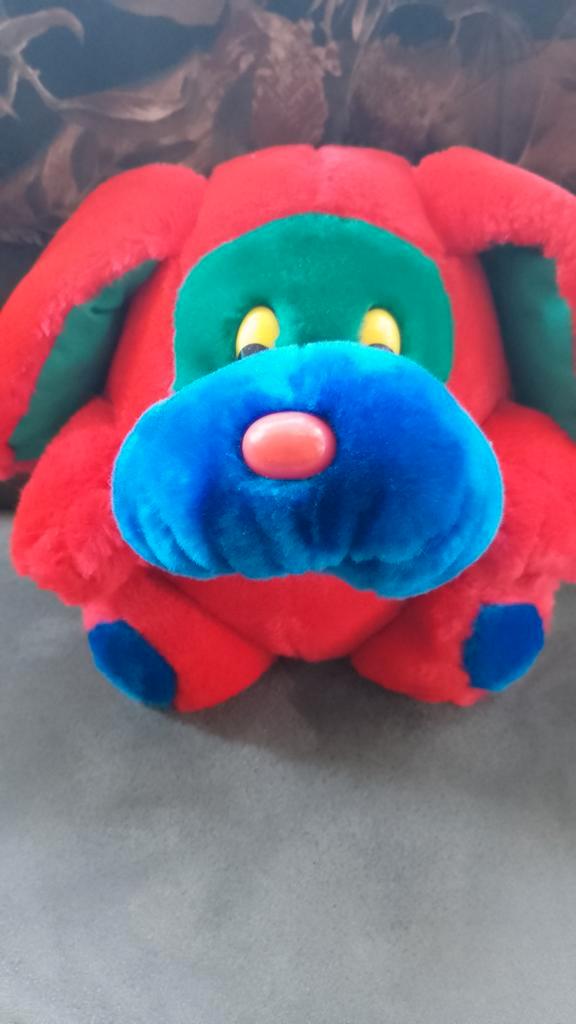 Vintage Archie Pluche Hond 1988 - Kleurrijk en Zeldzaam, Kinderen en Baby's, Speelgoed | Knuffels en Pluche, Gebruikt, Hond, Ophalen of Verzenden