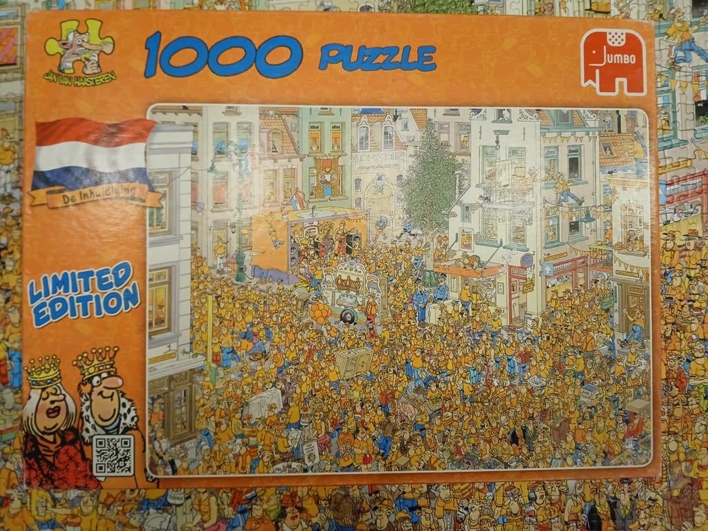 Jan van haasteren, 1000 stukjes de inhuldiging, Ophalen, 500 t/m 1500 stukjes, Zo goed als nieuw