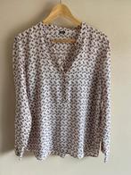 Lichtroze dames blouse met grijze vogeltjes motief, maat M, Ophalen of Verzenden, Zo goed als nieuw, Maat 38/40 (M), Roze