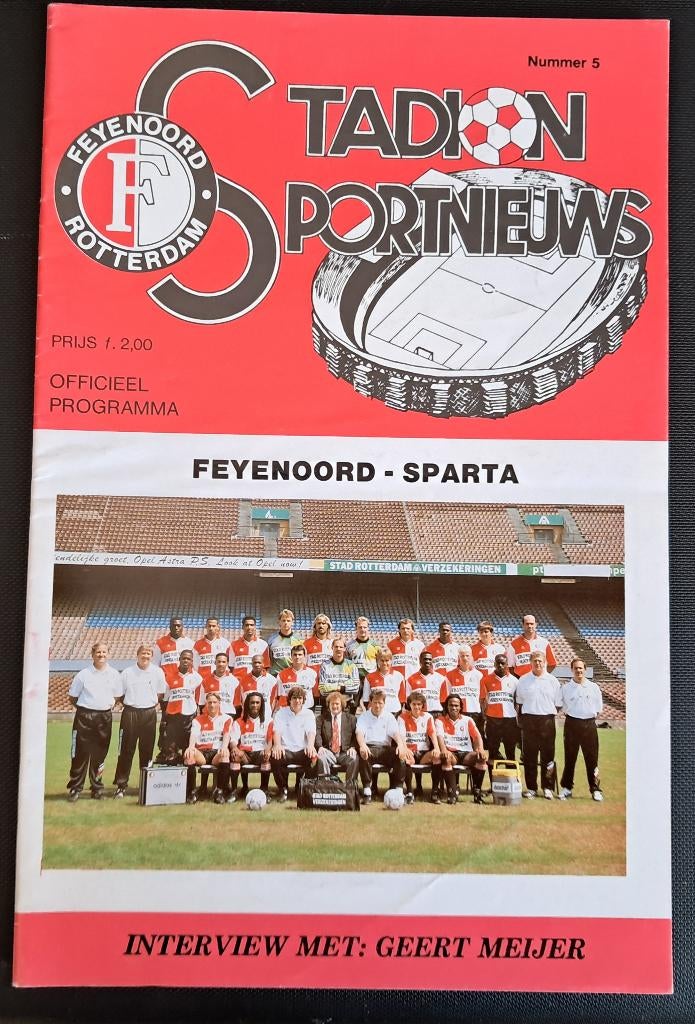 Feyenoord - Sparta 1992/1993, Ophalen of Verzenden, Zo goed als nieuw, Feyenoord, Boek of Tijdschrift