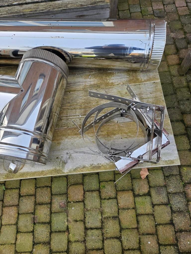 Dubbelwandige RVS Rookkanaal Set - Gebruikt, Complete Koop, Ophalen, Gebruikt, Overige typen