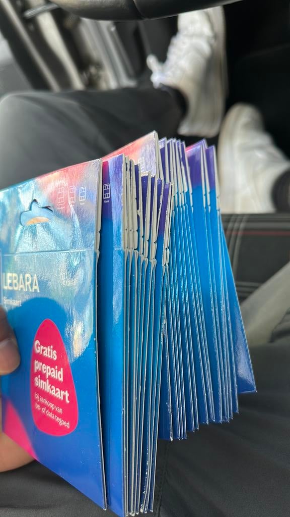 25 lebara simkaarten nu ophalen!, Telecommunicatie, Prepaidkaarten en Simkaarten, Ophalen, Zo goed als nieuw, Overige providers