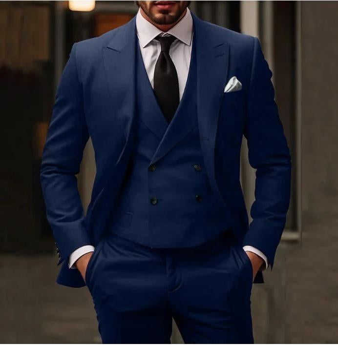 Herenpak 3-delig – Stijlvolle Blazer, Gilet en Broek | NIEUW, Kleding | Heren, Trouwkleding en Trouwaccessoires, Ophalen of Verzenden