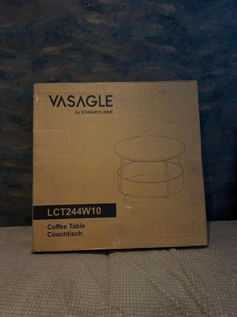 Ronde salontafel - VASAGLE LCT244W10, Huis en Inrichting, Tafels | Salontafels, Ophalen of Verzenden, Nieuw, Rond, Metaal