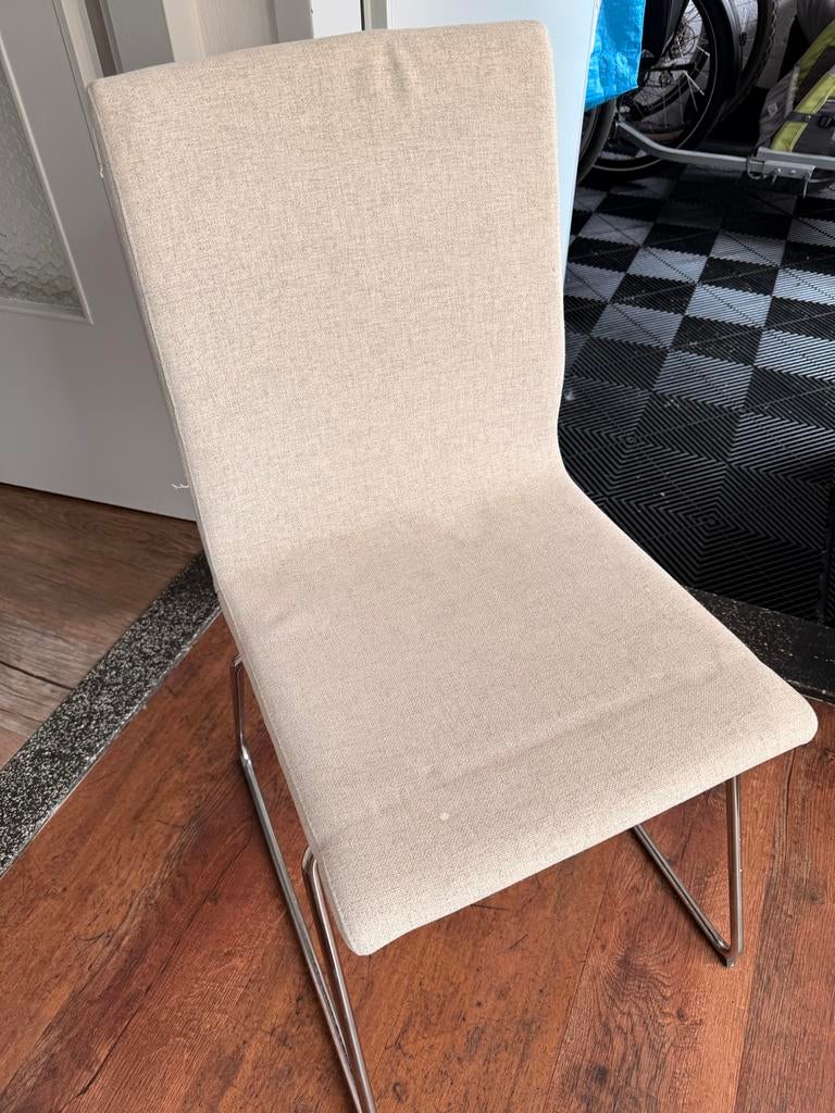 IKEA LILLÅNÄS Chair, chrome-plated 3xgrijs 3x roze, Huis en Inrichting, Stoelen, Ophalen, Gebruikt, Overige kleuren, Eén