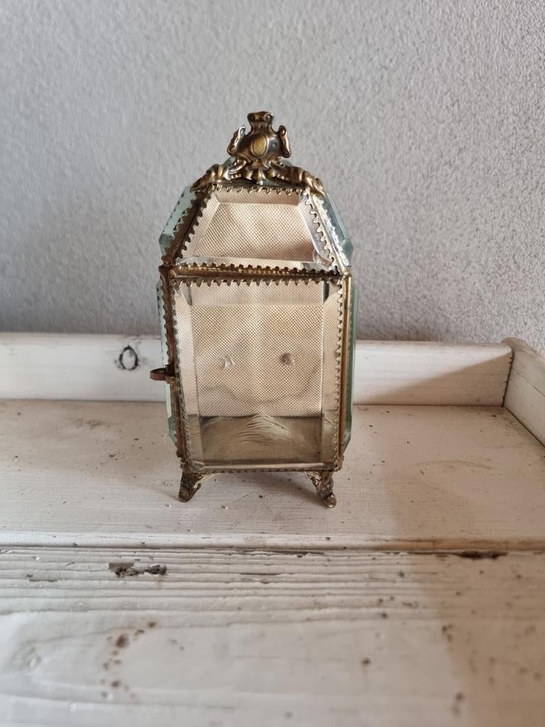 Oud frans horloge kastje kistje sieradenkistje  schapenweide, Ophalen of Verzenden