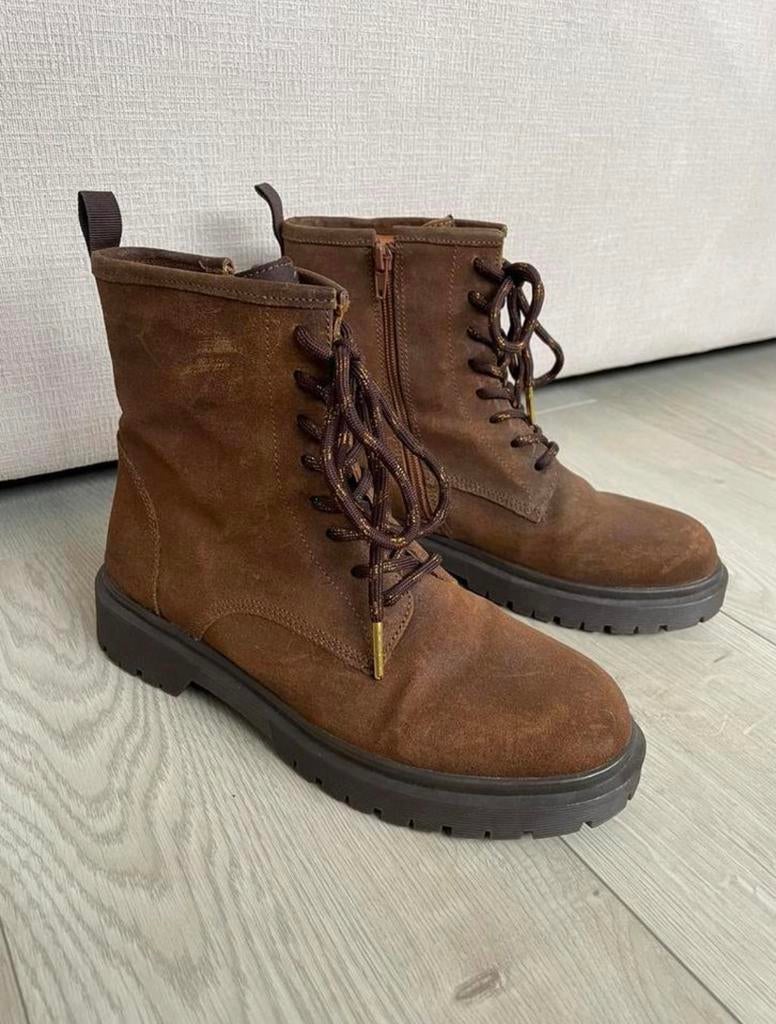 Stoere Bruine Boots - Ann Rocks, Kleding | Dames, Schoenen, Bruin, Verzenden, Lage of Enkellaarzen, Zo goed als nieuw