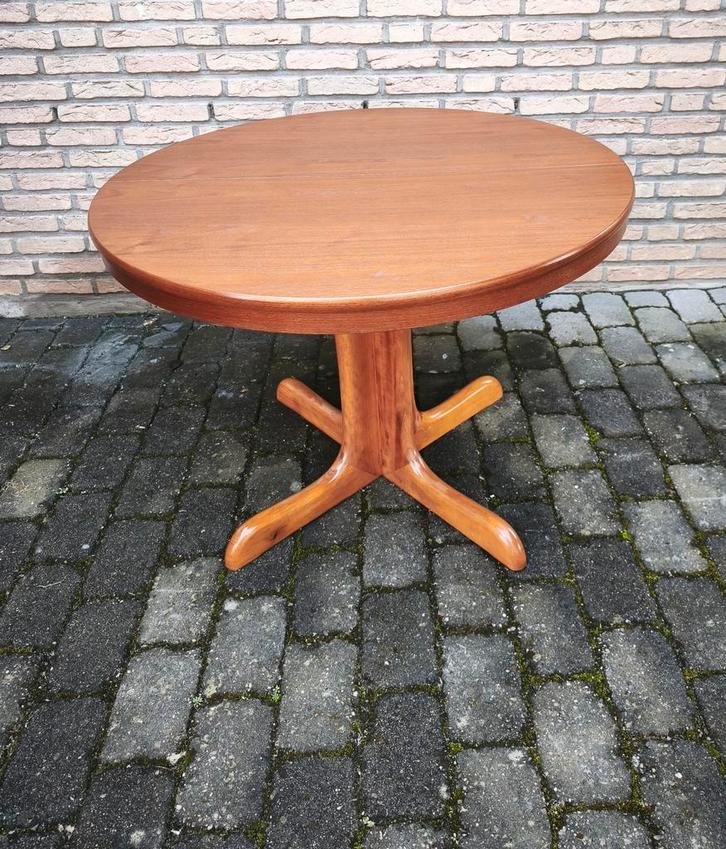 Fraaie Deense teak eettafel uitschuifbaar, Huis en Inrichting, Tafels | Eettafels, Gebruikt, 100 tot 150 cm, 100 tot 150 cm, Vijf personen of meer