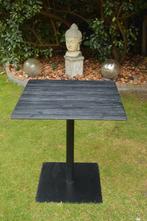Bistrotafel/ eettafel zwarte metaal merk Dutchbone 70/70cm, Ophalen, Zo goed als nieuw, Vierkant, Metaal