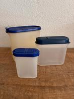 Tupperware 3 voorraadbussen modular mates. 1700 / 700 +klein, Ophalen of Verzenden, Gebruikt, Blauw, Overige typen