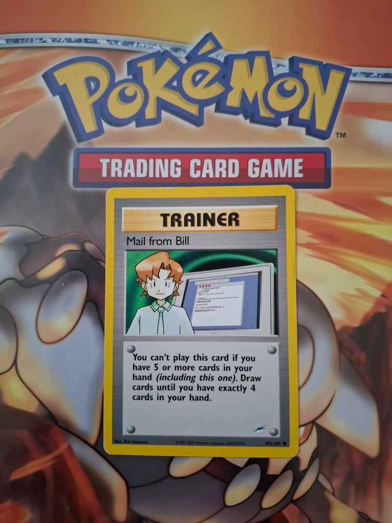 Mail from bill 105/105 Neo Destiny pokemon kaart, Ophalen of Verzenden, Gebruikt, Losse kaart