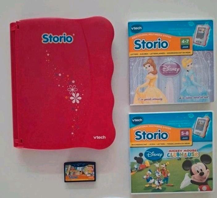 Te koop een roze VTech Storio leercomputer + spelletjes, Kinderen en Baby's, Speelgoed | Vtech, Zo goed als nieuw, Ophalen of Verzenden