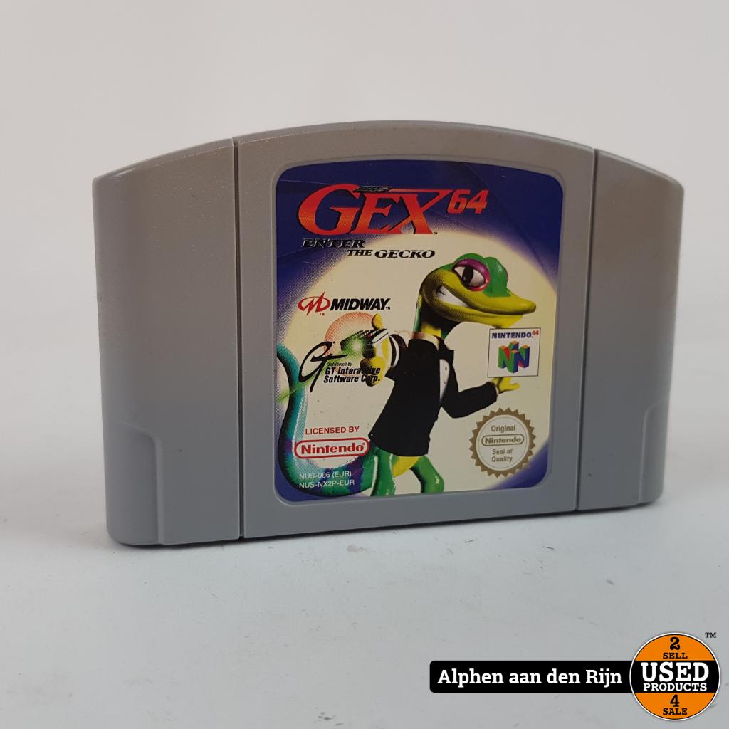 GEX 64 Nintendo 64 || Nu voor maar €14,99, 1 speler, Racen en Vliegen, Ophalen of Verzenden, Zo goed als nieuw