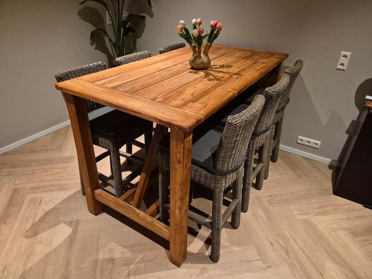 4 seasons outdoor showroom barset casa/wales, Tuin en Terras, Tuinsets en Loungesets, Zo goed als nieuw, Tuinset, Wicker, 6 zitplaatsen