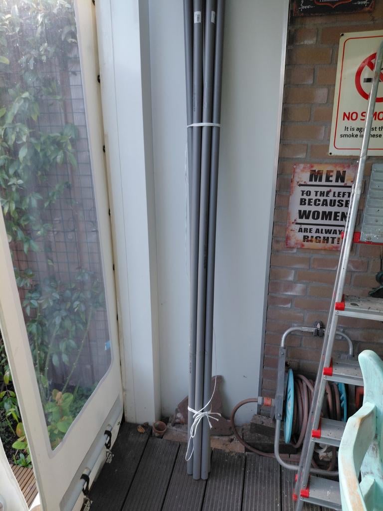 6x PVC buizen 2 meter, 3 cm doorsnede, Ophalen of Verzenden