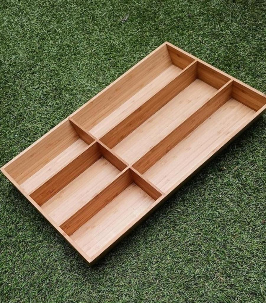 Bamboe Bestekbak - 6 Vakken Keukenlade Organizer, Ophalen, Nieuw, Hout, Los bestek