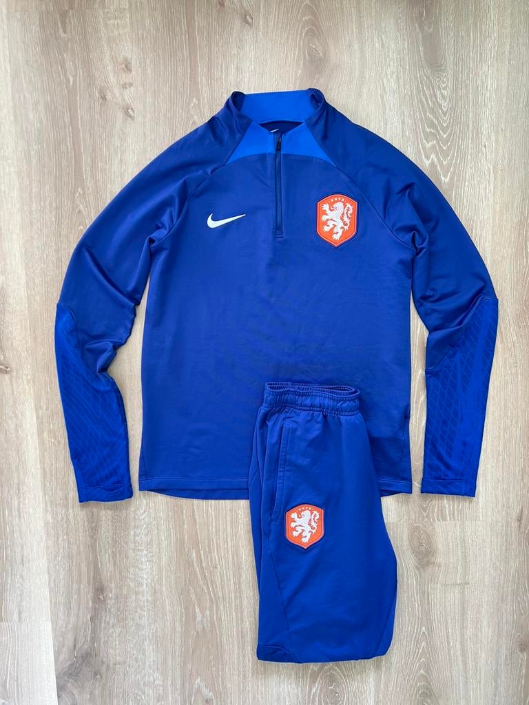 Nederlands elftal trainingspak Nike 22/23 maat 170/XS, Blauw, Ophalen of Verzenden, Nike, Nike