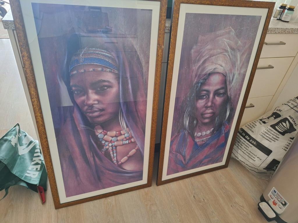 3 schilderijen, Ophalen, Minder dan 50 cm, Zo goed als nieuw, Schilderij