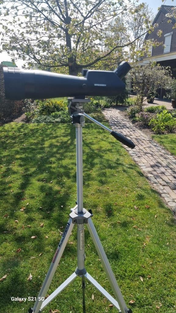 Bresser Telescoop op statief, Audio, Tv en Foto, Optische apparatuur | Telescopen, Gebruikt, Lenzentelescoop (refractor), Met statief