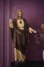 Antiek Jezus beeld - Heilig Hart - Religieuze kunst, Ophalen of Verzenden