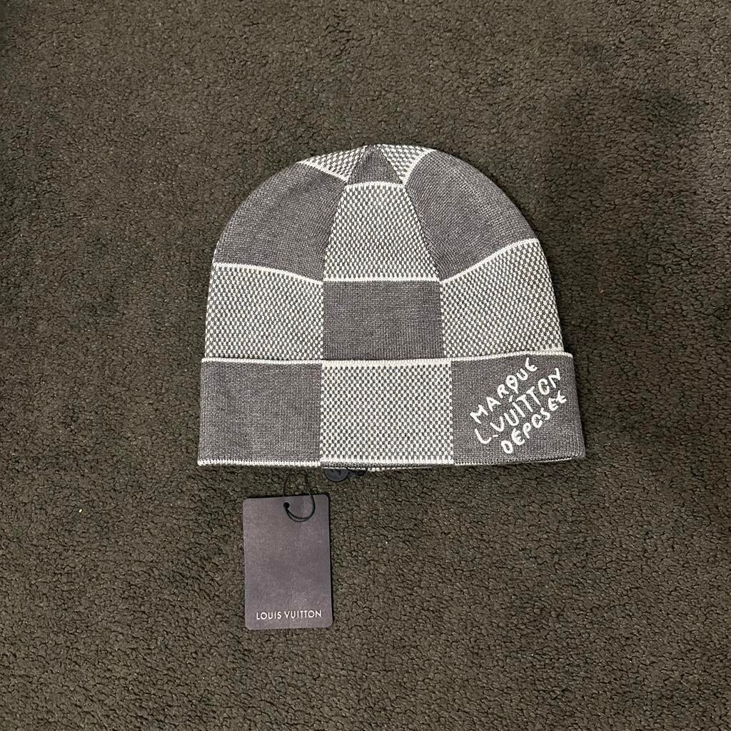 Louis Vuitton Muts Grijs - Damier Patroon, Verzenden, Nieuw, Overige maten, Muts