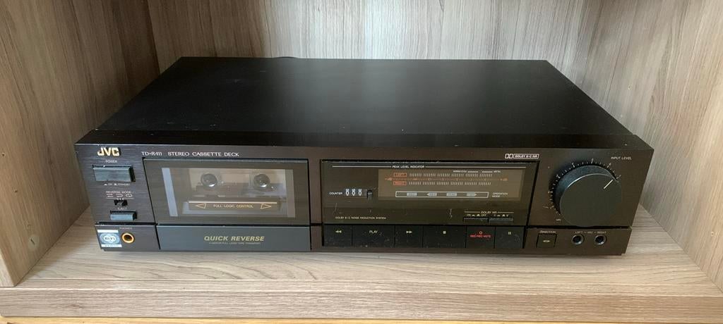 JVC TD-R411 cassette deck, Ophalen, Enkel, JVC, Tape counter