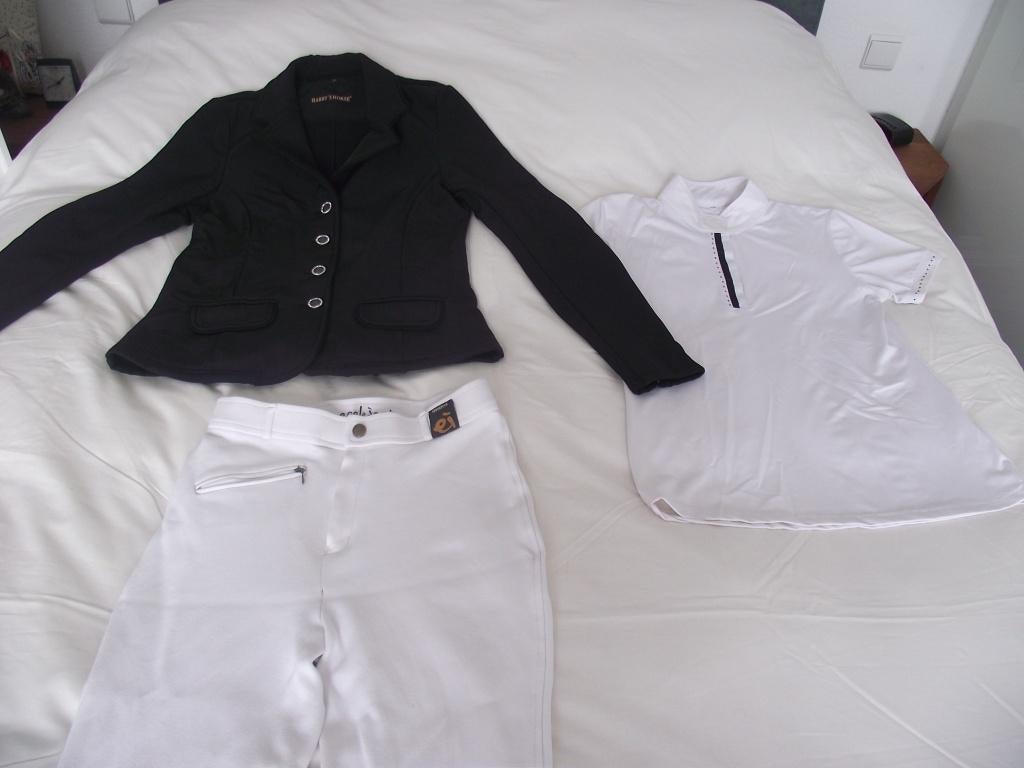 paardrijden wedstrijdkleding jasje broek shirt 176 S ook p s, Dieren en Toebehoren, Paardrijkleding, Ophalen of Verzenden, Zo goed als nieuw