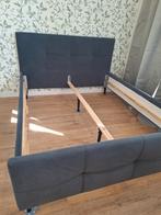 160 grijs/blauwig bedframe van Leen Bakker, Huis en Inrichting, Ophalen, Tweepersoons, 160 cm, Stof
