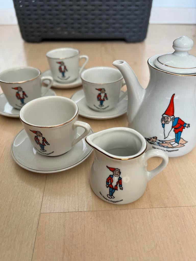 Vintage Piggelmee kinderservies - theeservies in goede staat, Antiek en Kunst, Antiek | Servies los, Ophalen of Verzenden