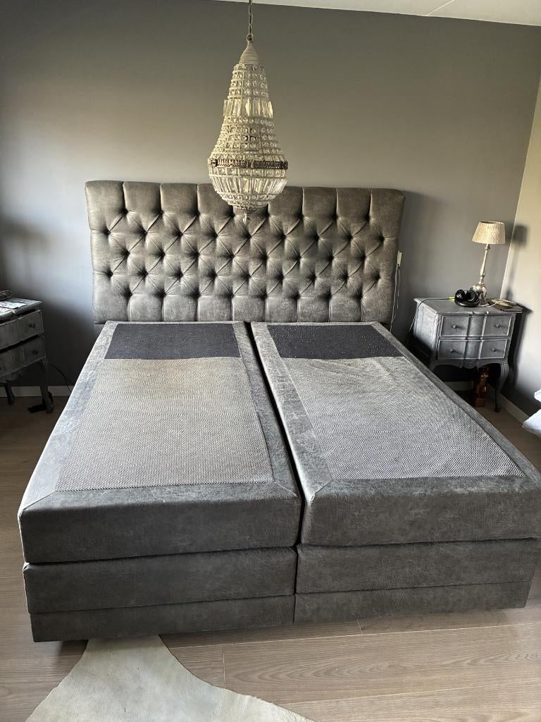 bed, Ophalen, Overige materialen, Bruin, 210 cm