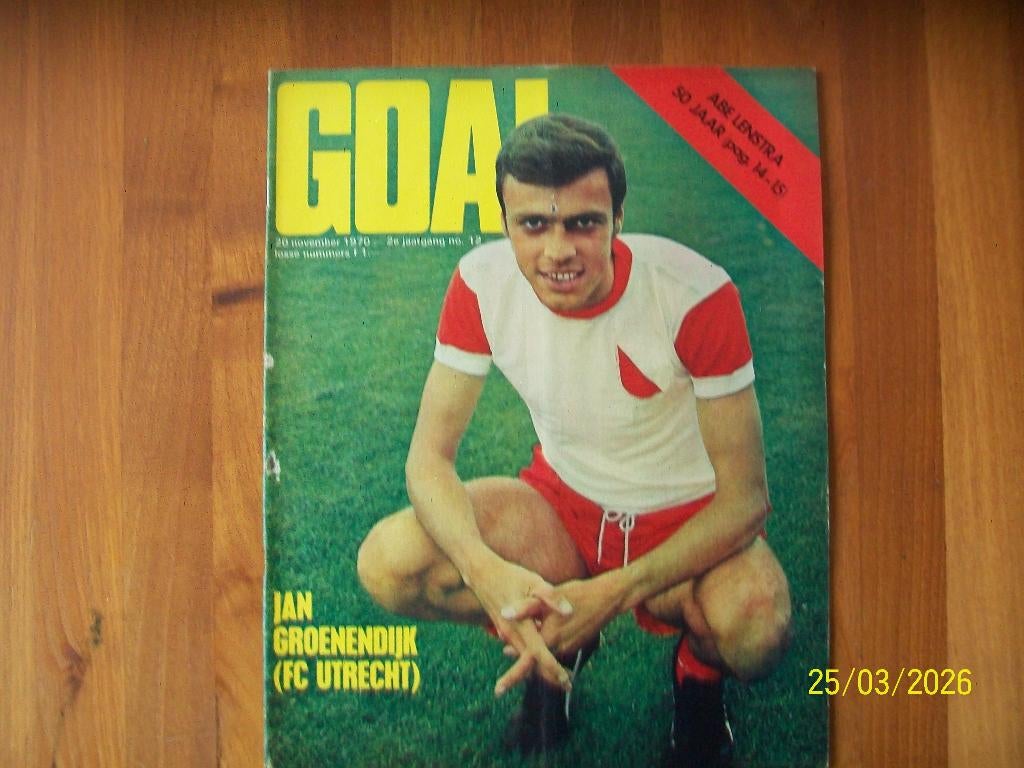 Goal nummer 12- 1970 ( Poster AZ 67, Abe Lenstra), Verzamelen, Verzenden, Zo goed als nieuw, AZ, Boek of Tijdschrift