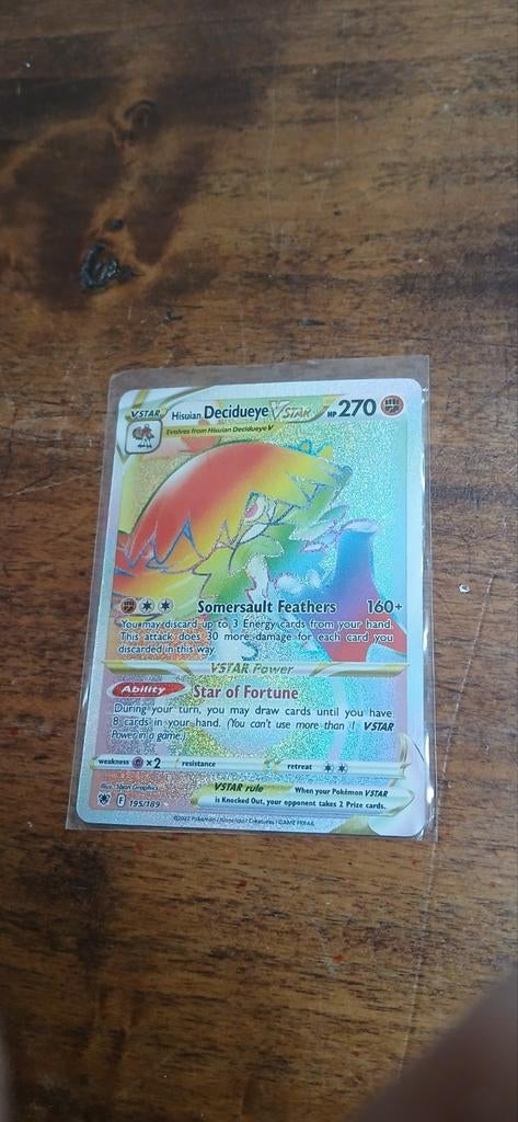 Hisuian Decidueye VSTAR Pokémon kaart, Ophalen of Verzenden