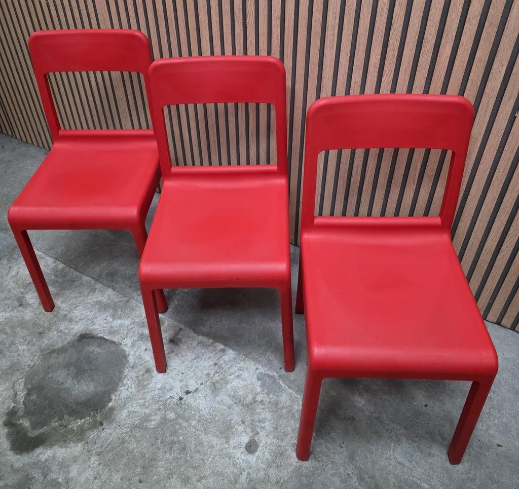 15 x Segis Design stoelen rood terrasstoelen cafe bistro, Ophalen of Verzenden, Zo goed als nieuw, Rood, Vijf, Zes of meer stoelen