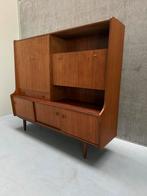 Vintage Highboard Wandmeubel Jaren '60 - Teak Scandinavisch, Ophalen of Verzenden