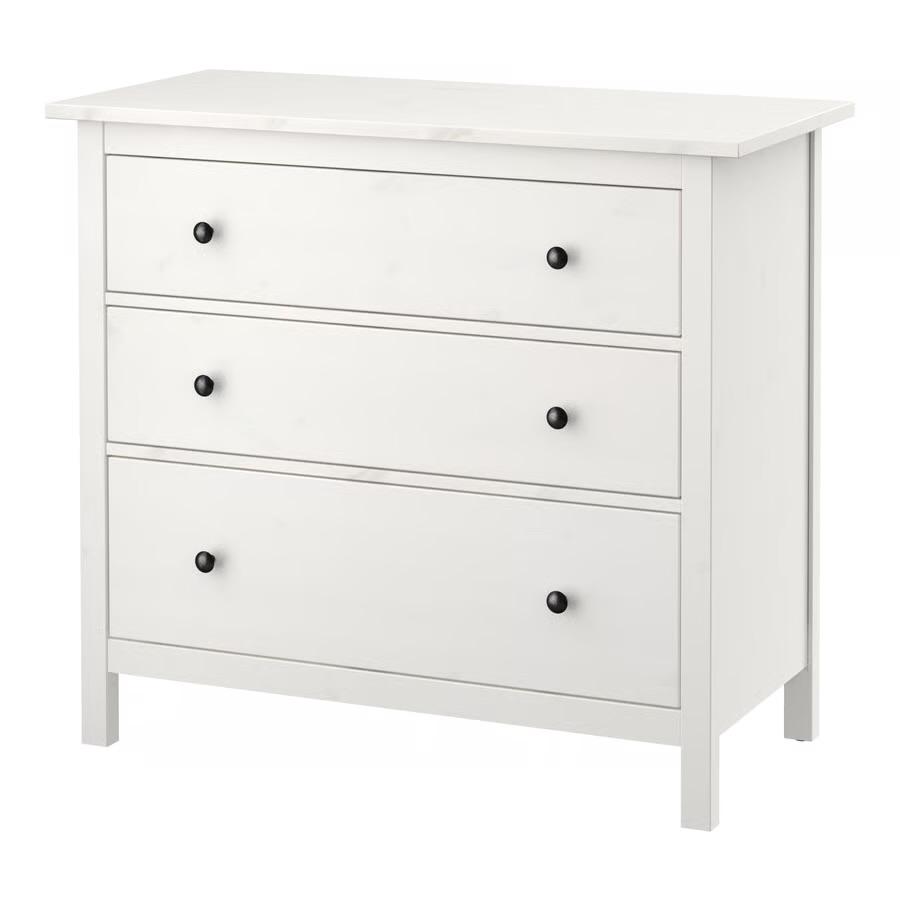 IKEA Hemnes ladekast wit - Leuk en functioneel kastje, Gebruikt, 3 of 4 laden, Minder dan 100 cm, Grenenhout