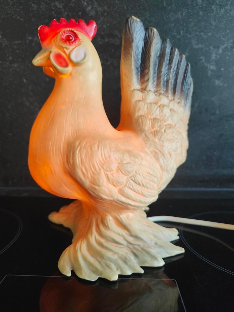 Heico lamp kip - Vintage nachtlampje in de vorm van een kip, Ophalen of Verzenden