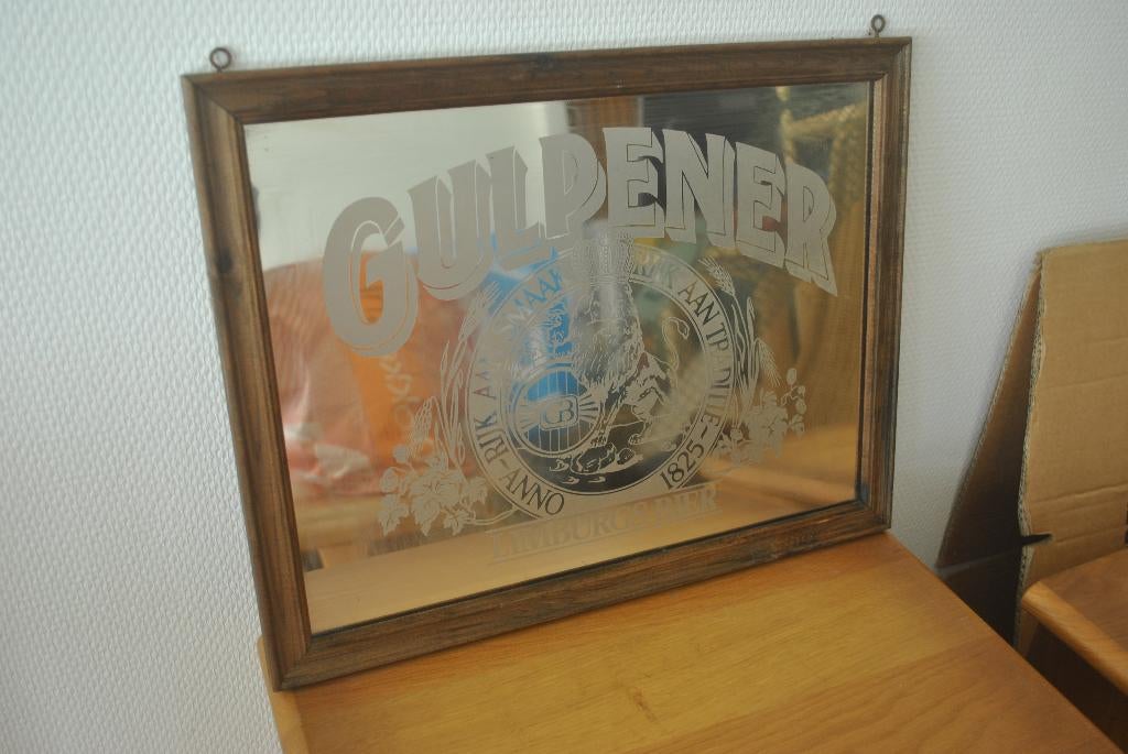Gulpener spiegel, reclame, Ophalen of Verzenden, Gebruikt, Gebruiksvoorwerp