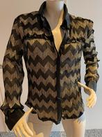 Drole de copine blouse zwart met goudkleurige maat s., ., Zwart, Ophalen of Verzenden, Zo goed als nieuw