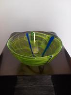 Kosta Boda glazen schaal groen met blauw, Ophalen of Verzenden