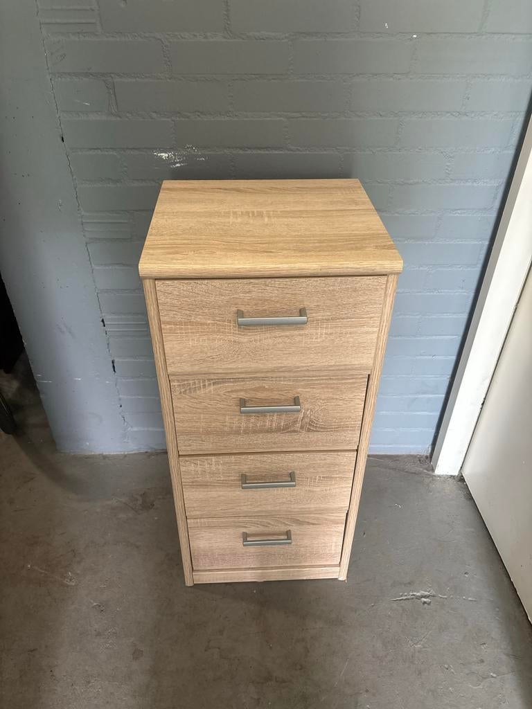 Ladenkastje met 3 lades - Licht houtkleur, Huis en Inrichting, Kasten | Ladekasten, Ophalen, Minder dan 50 cm, Gebruikt, 3 of 4 laden